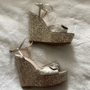 Jessica Simpson Wedge Glitter Sandals